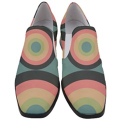 Circles Design Pattern Tile Women Slip On Heel Loafers