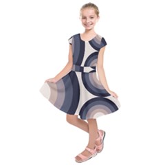 Circle Tile Design Pattern Kids  Short Sleeve Dress