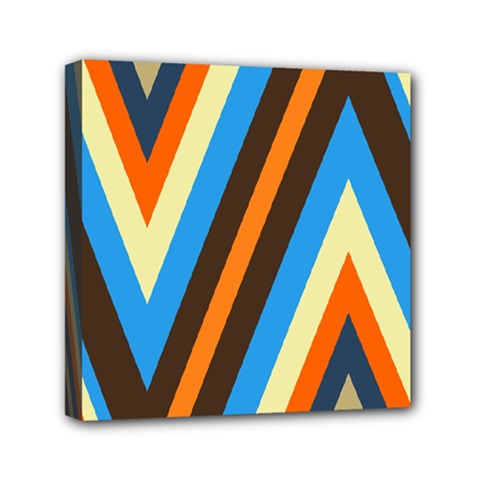 Pattern Triangle Design Repeat Mini Canvas 6  X 6  (stretched)