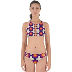 Flower Pattern Design Seamless Perfectly Cut Out Bikini Set