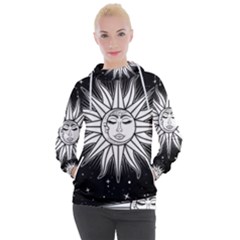 Sun Moon Star Universe Space Women s Hooded Pullover by Ravend