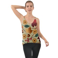 Autumn Leaves Colours Season Chiffon Cami