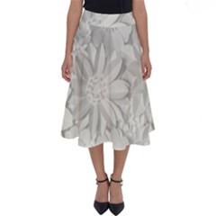 Damask, Desenho, Flowers, Gris Perfect Length Midi Skirt by nateshop
