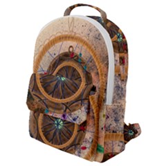 Dreamcatcher, Abstract, Colorful, Colors, Dream, Golden, Vintage Flap Pocket Backpack (small) by nateshop