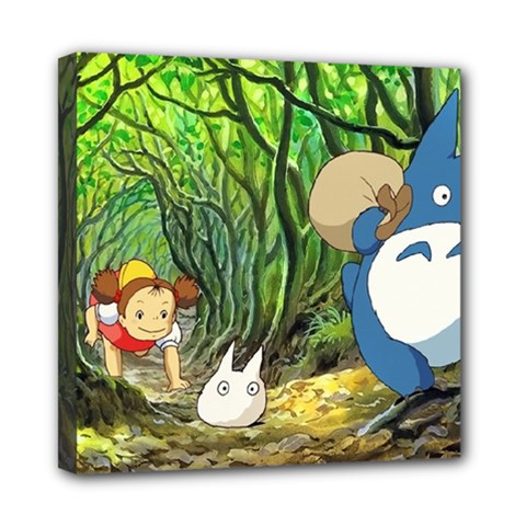 Anime My Neighbor Totoro Jungle Mini Canvas 8  X 8  (stretched) by Sarkoni