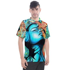 Color Detail Dream Fantasy Neon Psychedelic Teaser Men s Polo T-shirt by Sarkoni
