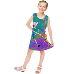 Jake And Finn Adventure Time Landscape Forest Saturation Kids  Tunic Dress by Sarkoni