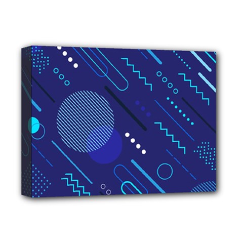 Classic Blue Background Abstract Style Deluxe Canvas 16  X 12  (stretched) 