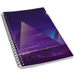 Egyptian Pyramids Night Landscape Cartoon 5 5  X 8 5  Notebook