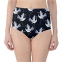 Crane Pattern Classic High-Waist Bikini Bottoms View1