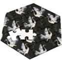 Crane Pattern Wooden Puzzle Hexagon View3