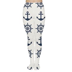 Nautical Seamless Pattern Vector Illustration Tights by Bedest