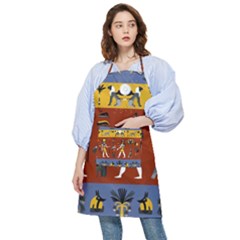 Ancient Egyptian Religion Seamless Pattern Pocket Apron by Hannah976