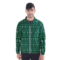 Wallpaper Ugly Sweater Backgrounds Christmas Men s Windbreaker by artworkshop