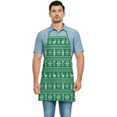 Wallpaper Ugly Sweater Backgrounds Christmas Kitchen Apron by artworkshop