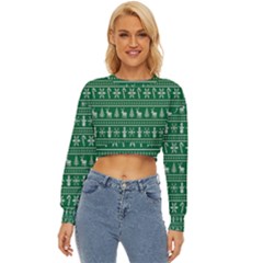 Wallpaper Ugly Sweater Backgrounds Christmas Lightweight Long Sleeve Sweatshirt by artworkshop