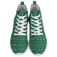 Wallpaper Ugly Sweater Backgrounds Christmas Men s Lightweight High Top Sneakers by artworkshop