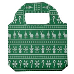 Wallpaper Ugly Sweater Backgrounds Christmas Premium Foldable Grocery Recycle Bag by artworkshop