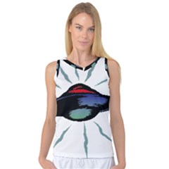 Alien Unidentified Flying Object Ufo Women s Basketball Tank Top by Sarkoni