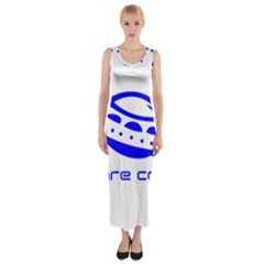 Unidentified Flying Object Ufo Alien We Are Coming Fitted Maxi Dress by Sarkoni