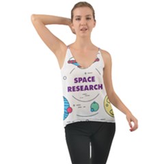 Unidentified Flying Object Ufo Space Outer Chiffon Cami by Sarkoni