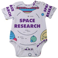 Unidentified Flying Object Ufo Space Outer Baby Short Sleeve Bodysuit by Sarkoni