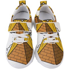 Unidentified Flying Object Ufo Under The Pyramid Kids  Velcro Strap Shoes by Sarkoni