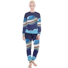 Ufo Alien Spaceship Galaxy Women s Lounge Set by Bedest