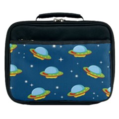 Seamless Pattern Ufo With Star Space Galaxy Background Lunch Bag by Bedest