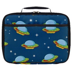 Seamless Pattern Ufo With Star Space Galaxy Background Full Print Lunch Bag by Bedest
