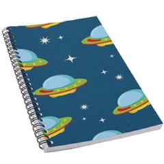 Seamless Pattern Ufo With Star Space Galaxy Background 5 5  X 8 5  Notebook by Bedest