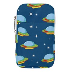 Seamless Pattern Ufo With Star Space Galaxy Background Waist Pouch (large) by Bedest