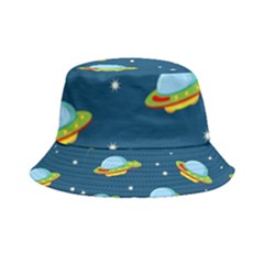 Seamless Pattern Ufo With Star Space Galaxy Background Inside Out Bucket Hat by Bedest