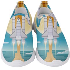 Space Exploration Illustration Kids  Slip On Sneakers by Bedest
