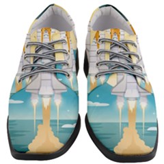 Space Exploration Illustration Women Heeled Oxford Shoes by Bedest