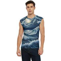 Waves Storm Sea Men s Raglan Cap Sleeve T-shirt