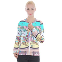 Boy Astronaut Cotton Candy Casual Zip Up Jacket