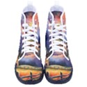 Rural Farm Fence Pathway Sunset Men s High-Top Canvas Sneakers View1