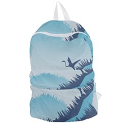 Swan Flying Bird Wings Waves Grass Foldable Lightweight Backpack by Bedest