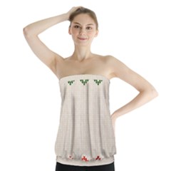 Merry Christmas Happy New Year Strapless Top by artworkshop