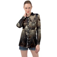 Owl Knight Long Sleeve Satin Shirt