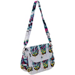 Graffiti Love Saddle Handbag by essentialimage