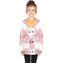 Dog Cat Animal Pet Heart Love Kids  Double Breasted Button Coat by Sarkoni