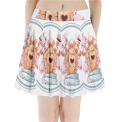 House Pet Animal Cute Pleated Mini Skirt by Sarkoni