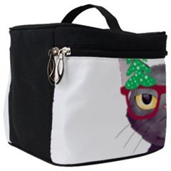 Cute Cat Glasses Christmas Tree Make Up Travel Bag (big) by Sarkoni