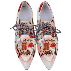 Santa Cookies Christmas Pointed Oxford Shoes by Sarkoni