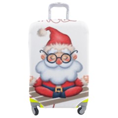 Santa Glasses Yoga Chill Vibe Luggage Cover (medium) by Sarkoni