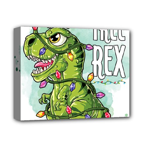 Dinosaur T-rex Dino Tyrannasaurus Deluxe Canvas 14  X 11  (stretched) by Sarkoni