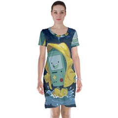 Cartoon Bmo Adventure Time Short Sleeve Nightdress