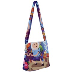 Cartoon Adventure Time Finn Princess Bubblegum Lumpy Space Zipper Messenger Bag by Bedest